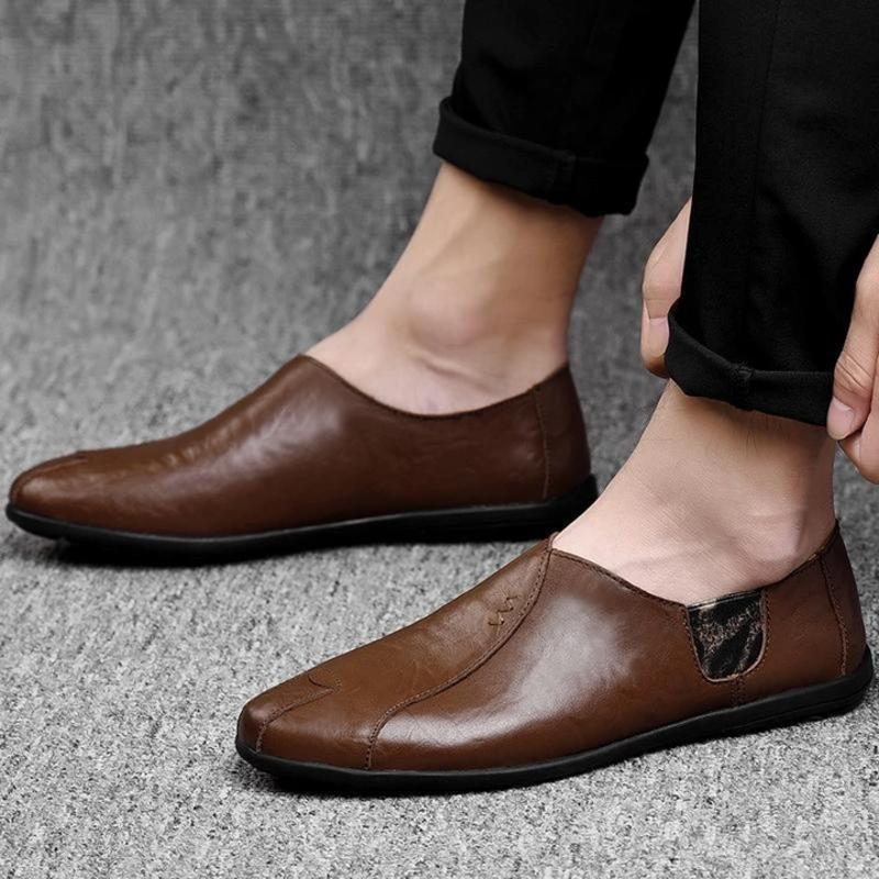 Men's Slip On Loafers Comfortable PU Leather Shoes