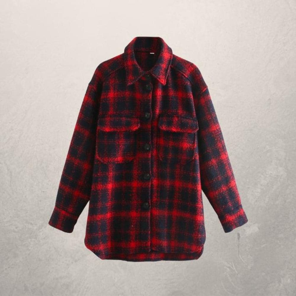 Relaxed Fit Women's Shirt Jacket with Pockets