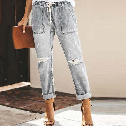 Comfortable Women's Jogger Jeans with Stretch Waist