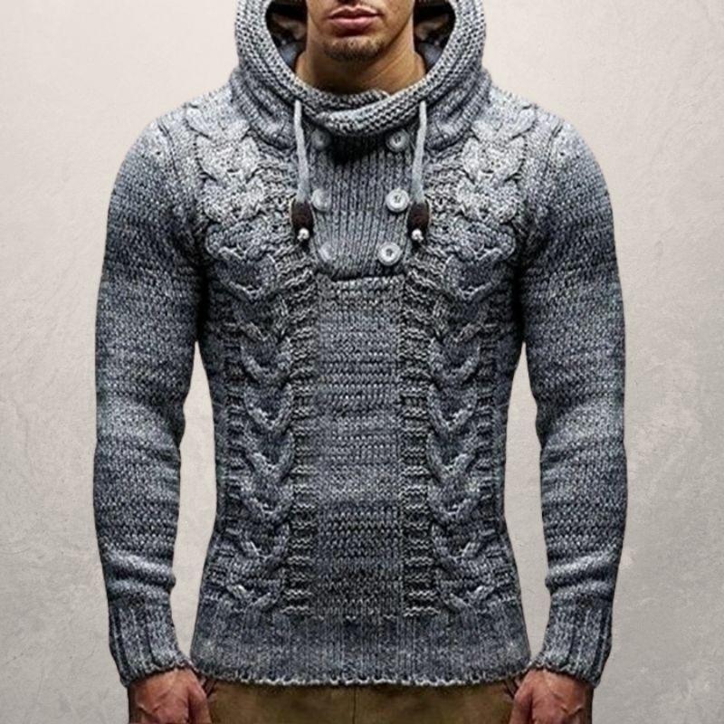 Men's Slim Fit Crew Neck Warm Sweater - Nocini
