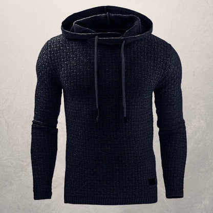 Men's Textured Hoodie Sweater