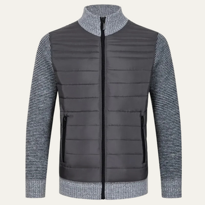 Warm Padded Men's Zip Up Cardigan Jacket - Nocini