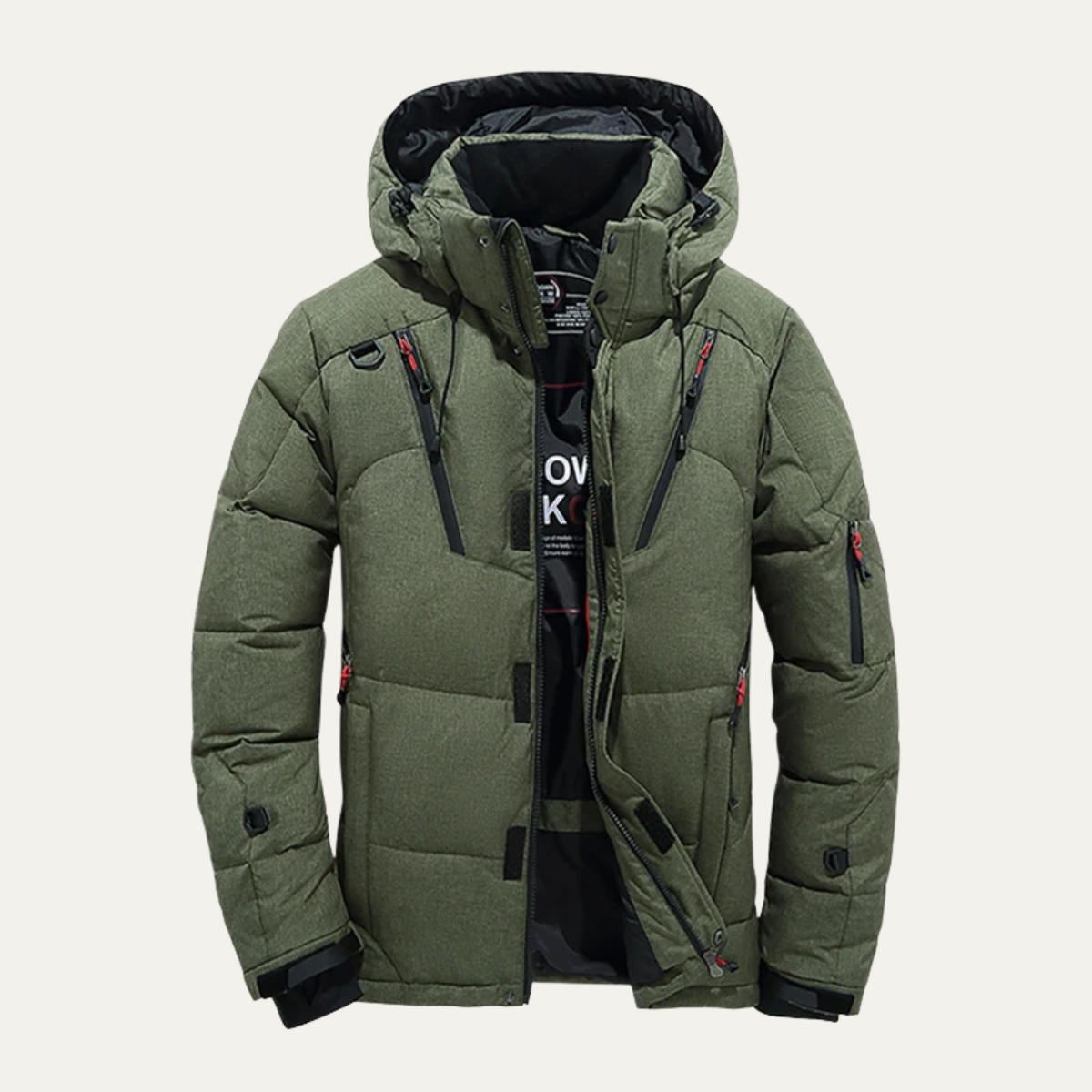Warm Waterproof Men's Winter Parka Jacket with Hood