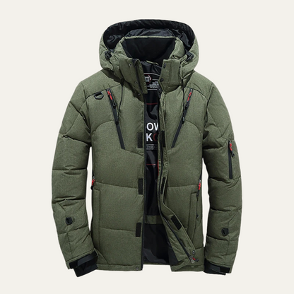 Warm Waterproof Men's Winter Parka Jacket with Hood