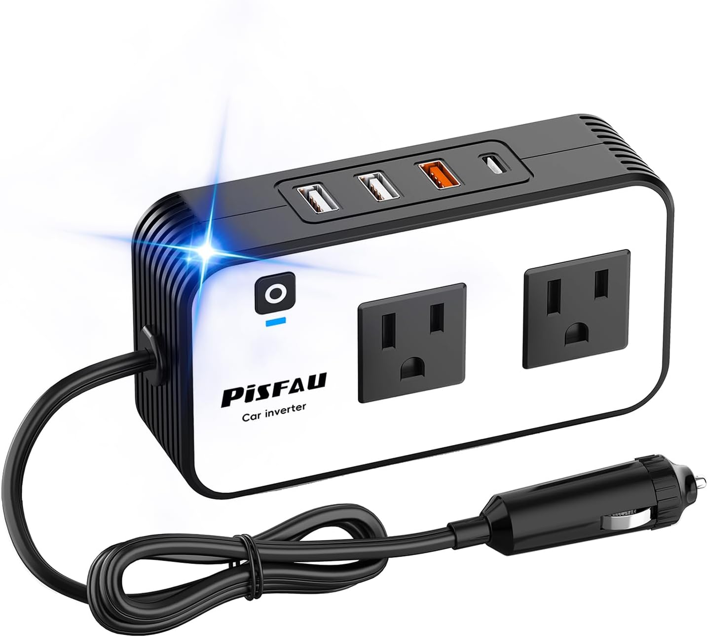 Portable Car Power Inverter 200W with USB Fast Charging - Pexav