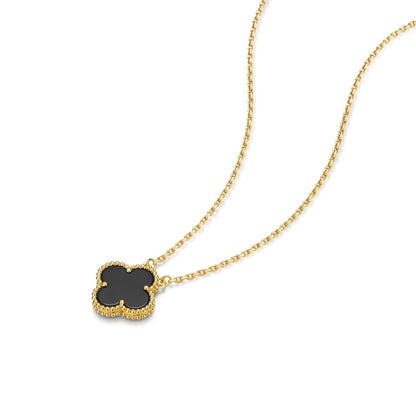 Luxury Gold Plated Silver Clover Pendant Necklace