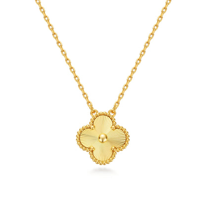 Luxury Gold Plated Silver Clover Pendant Necklace