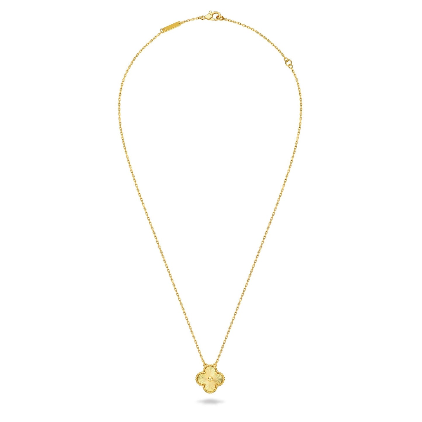 Luxury Gold Plated Silver Clover Pendant Necklace
