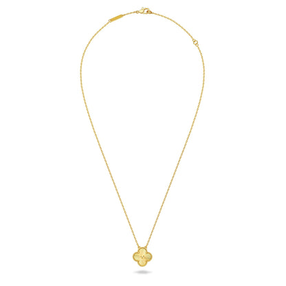 Luxury Gold Plated Silver Clover Pendant Necklace