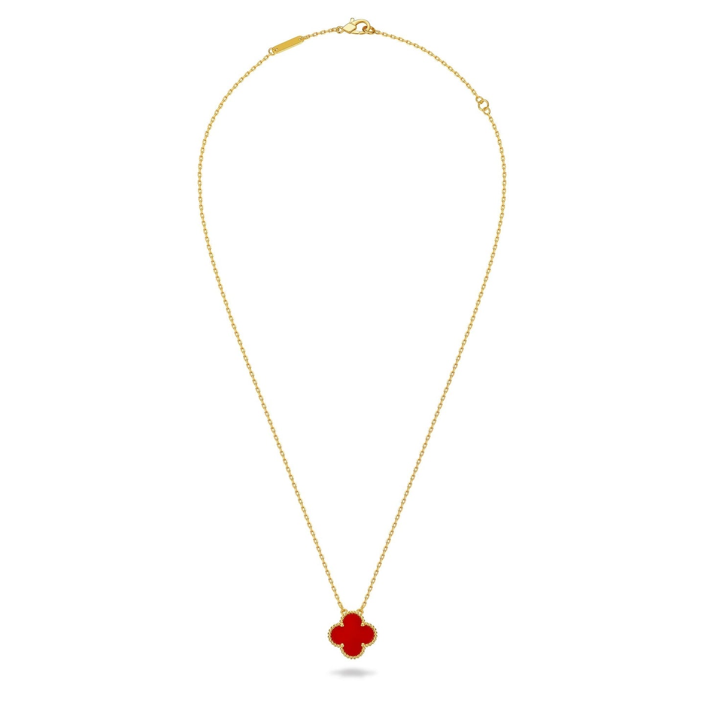 Luxury Gold Plated Silver Clover Pendant Necklace