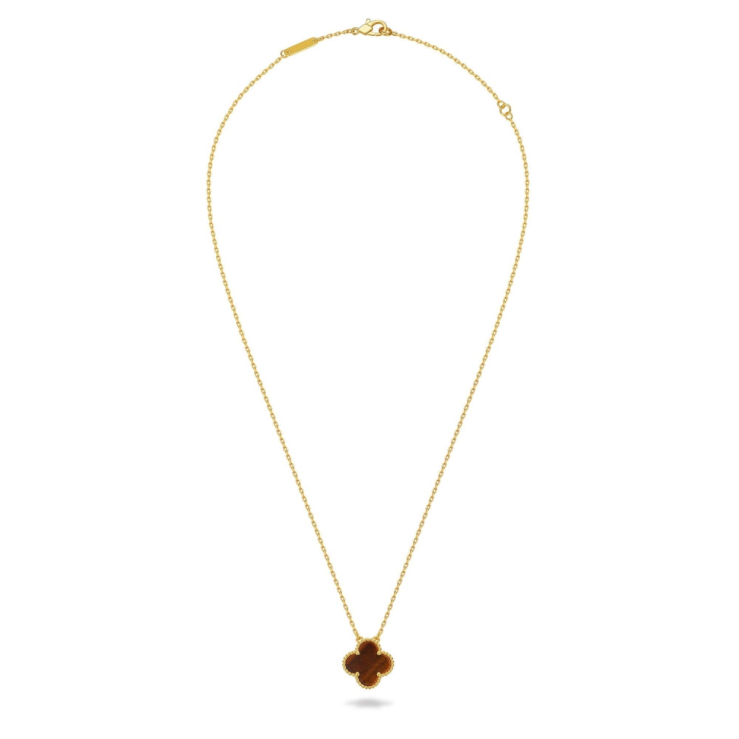 Luxury Gold Plated Silver Clover Pendant Necklace
