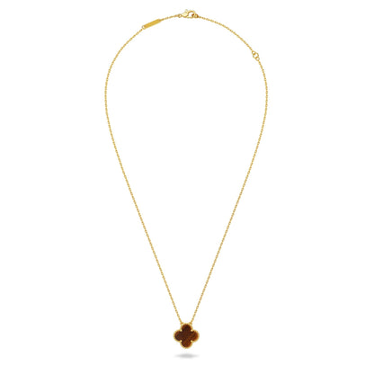 Luxury Gold Plated Silver Clover Pendant Necklace