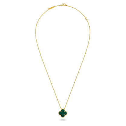 Luxury Gold Plated Silver Clover Pendant Necklace