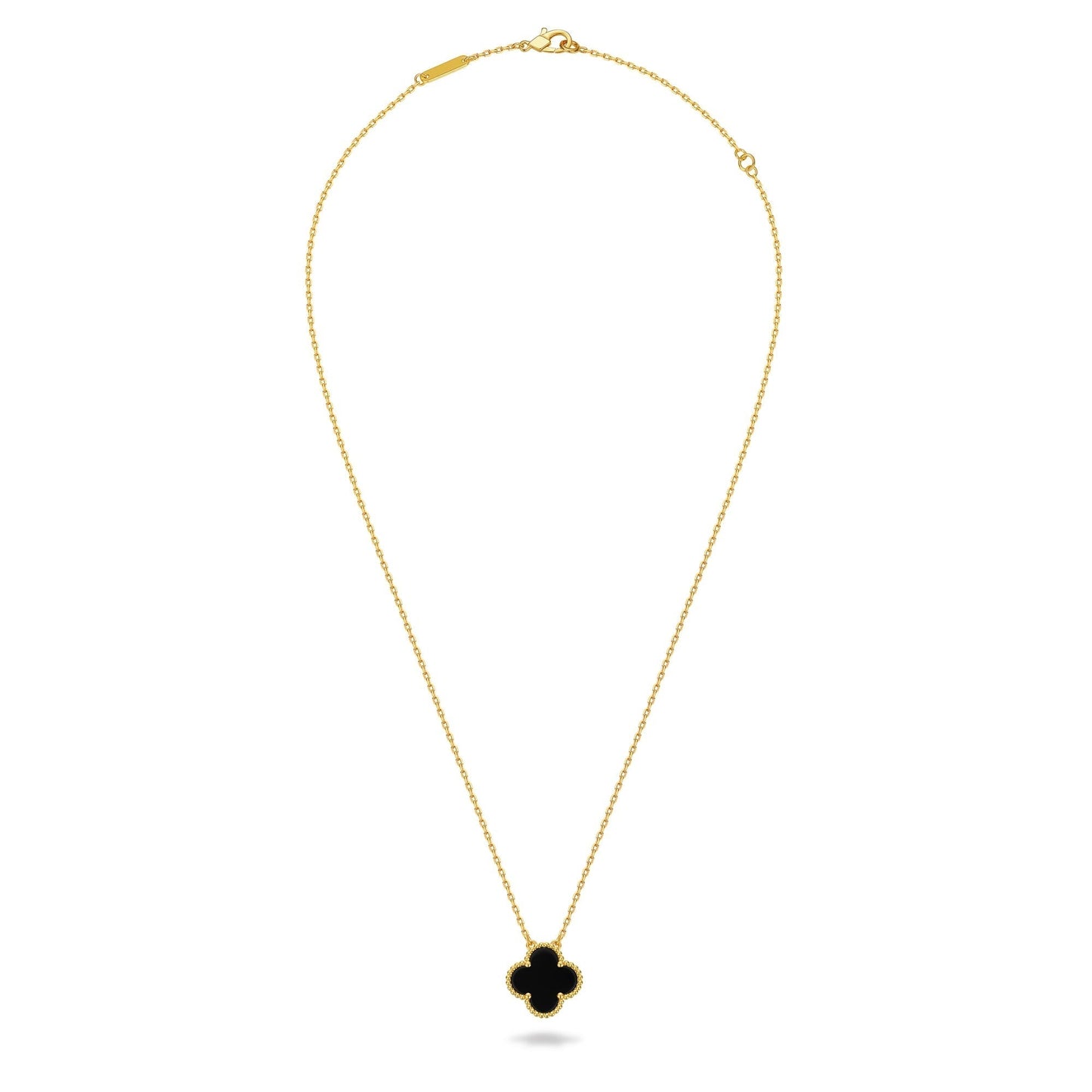 Luxury Gold Plated Silver Clover Pendant Necklace