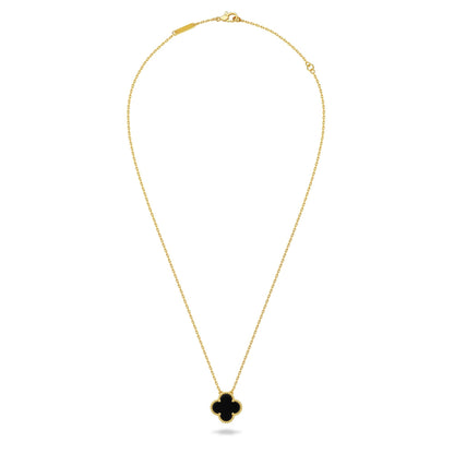 Luxury Gold Plated Silver Clover Pendant Necklace