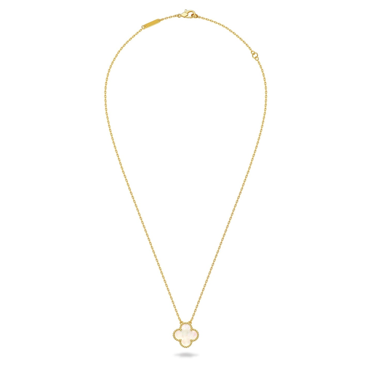 Luxury Gold Plated Silver Clover Pendant Necklace