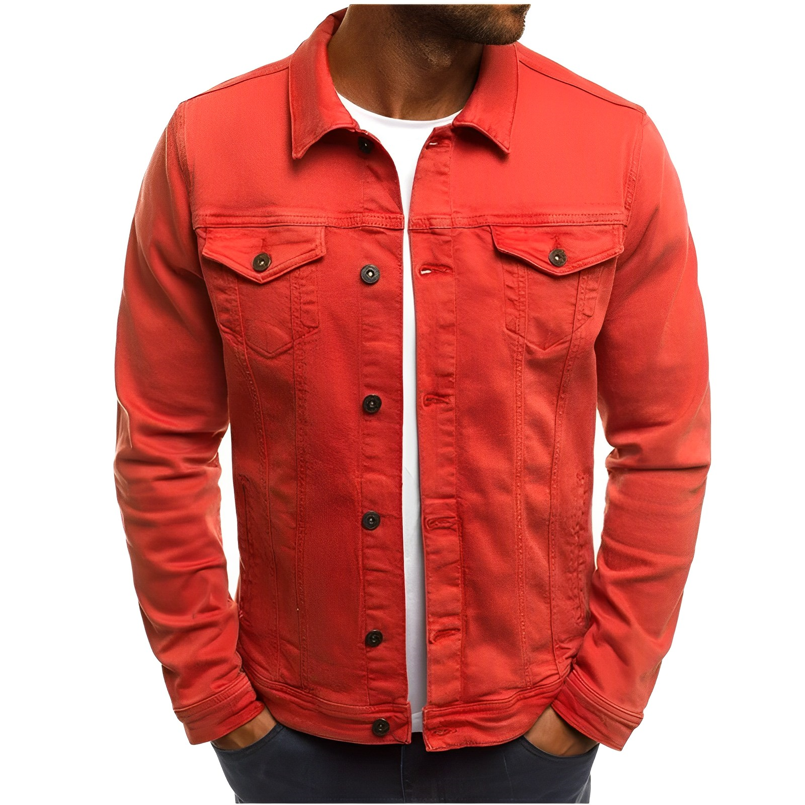 Cool Breathable Men's Denim Jacket - Olytrend