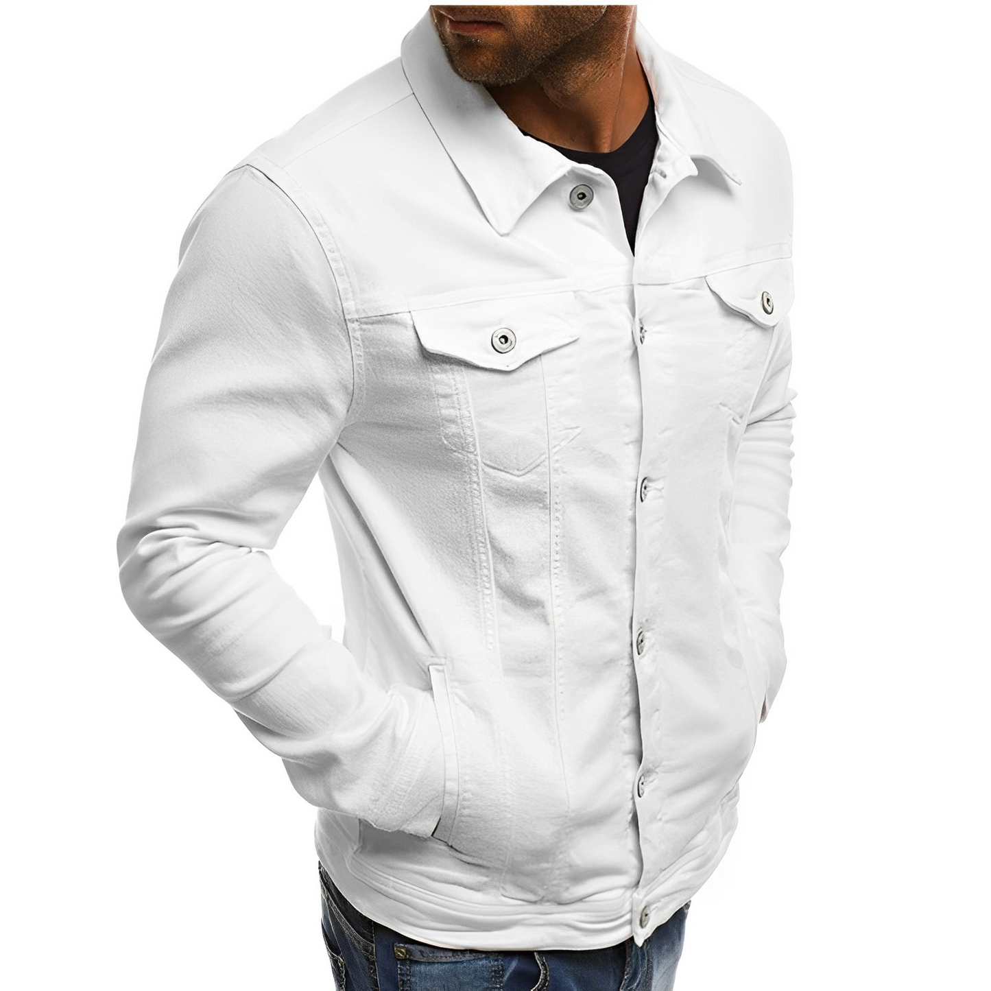 Men's Breathable Blue Jean Jacket
