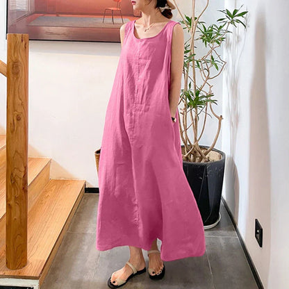 Elegant Long Sleeveless Summer Dress