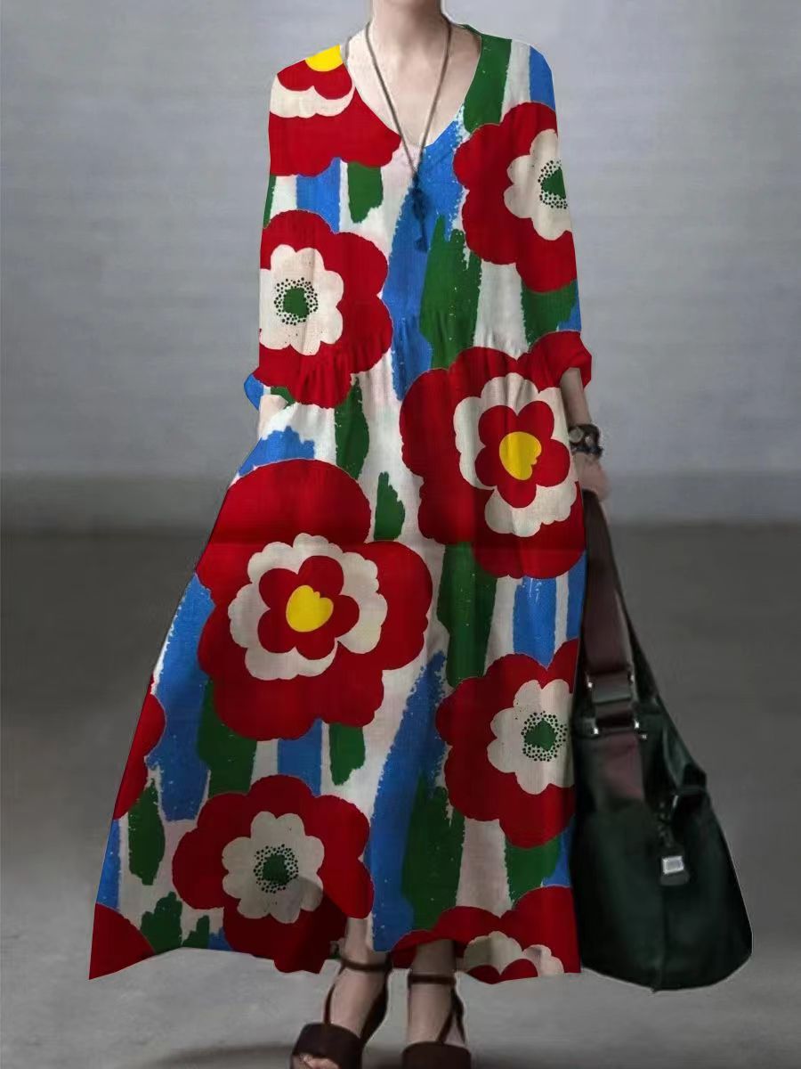 Comfy Women's Maxi Dress with Pockets