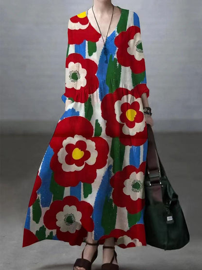 Comfy Women's Maxi Dress with Pockets