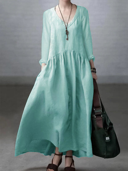 Comfy Women's Maxi Dress with Pockets