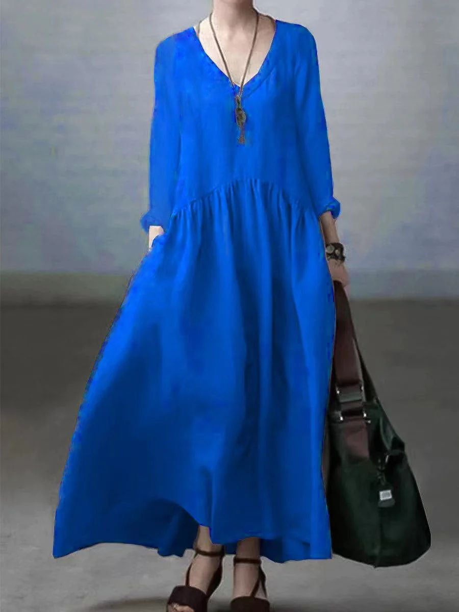 Comfy Women's Maxi Dress with Pockets