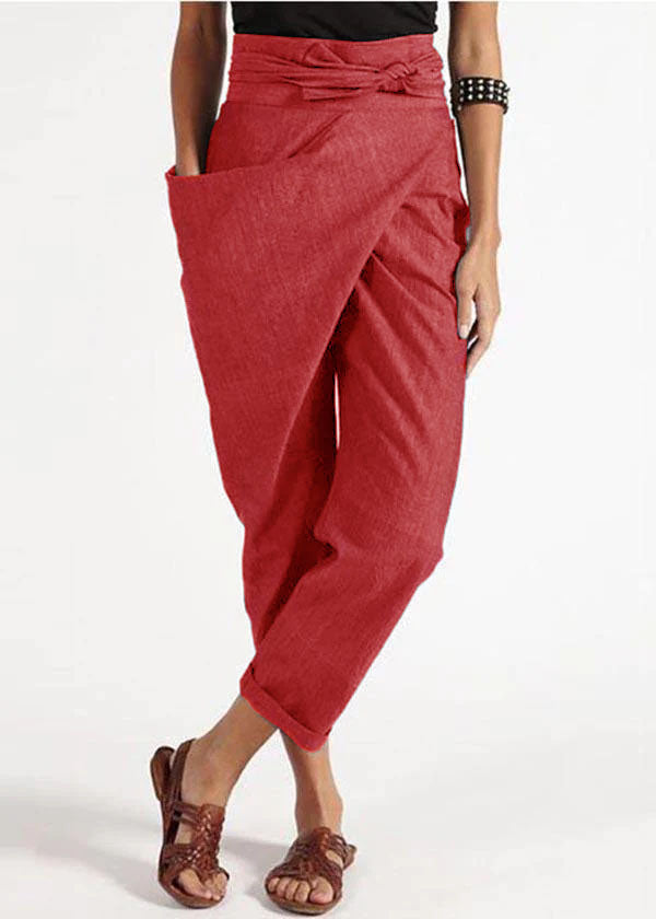 Loose Fit Women's Cotton Harem Pants High Waist