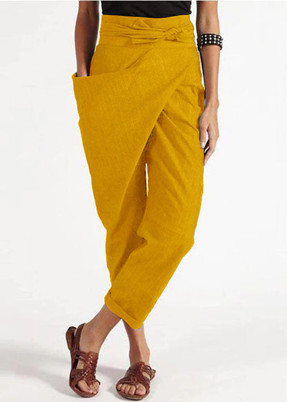 Loose Fit Women's Cotton Harem Pants High Waist