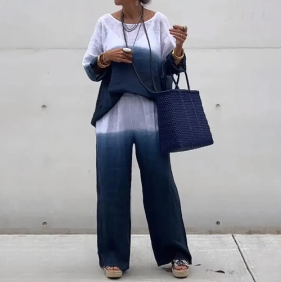 Comfortable Women's Outfit - Relaxed Fit Top & Trousers