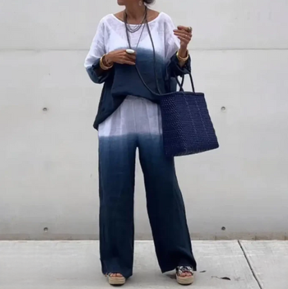 Comfortable Women's Outfit - Relaxed Fit Top & Trousers