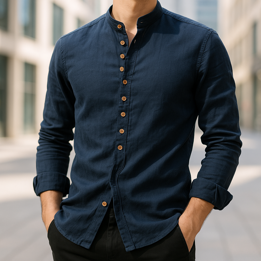 Classic Fit Men's Long Sleeve Button Shirt