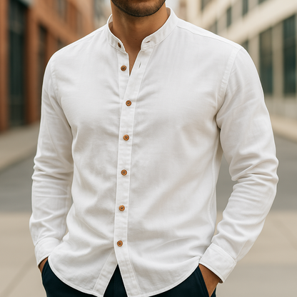 Classic Fit Men's Long Sleeve Button Shirt