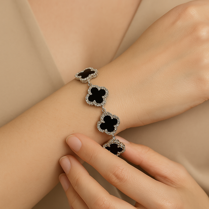 Sparkling Clover Chain Bracelet - Nocini
