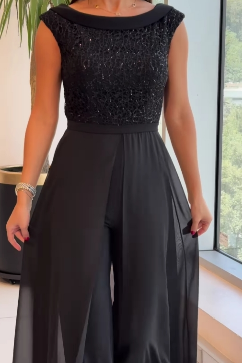 Women's Soft Crew Neck Jumpsuit