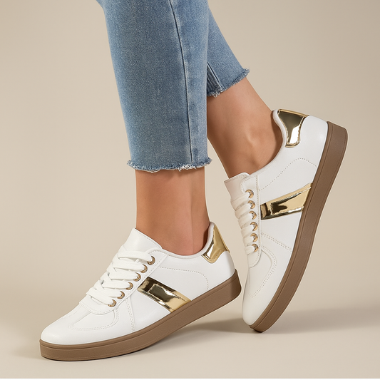 Fashionable Women's Low Top Lace Up Shoes - Nocini