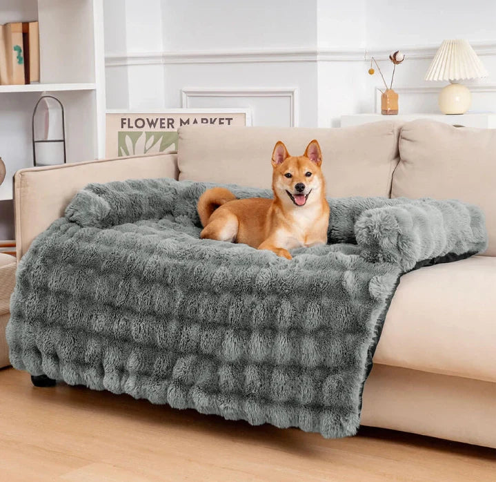 Furry Friend Couch Cover with Soft Material and Grip Back - Nocini