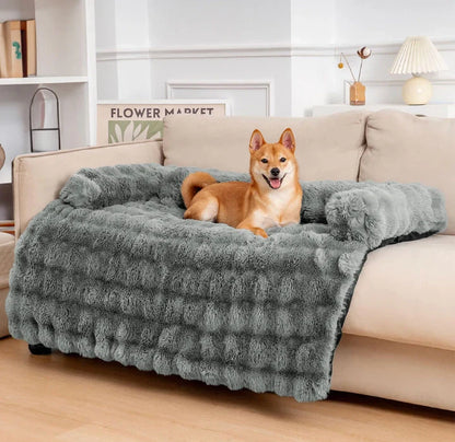 Furry Friend Couch Cover with Soft Material and Grip Back - Nocini