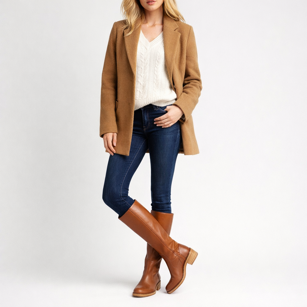 Classic Ankle Leather Boots for Women - Nocini