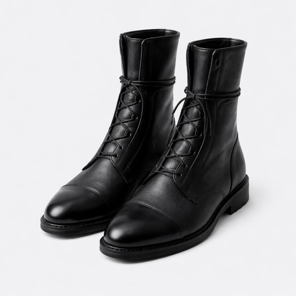 Elegant Low Heel Leather Ankle Boot - Nocini