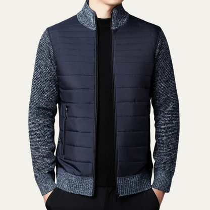 Warm Padded Men's Zip Up Cardigan Jacket