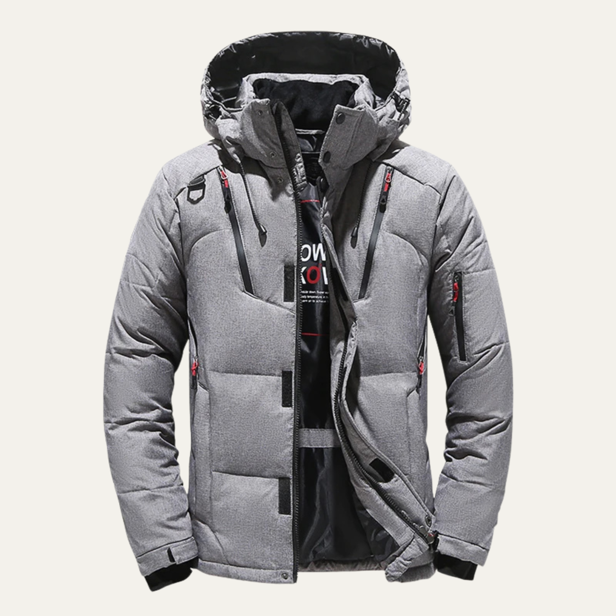 Warm Waterproof Men's Winter Parka Jacket with Hood