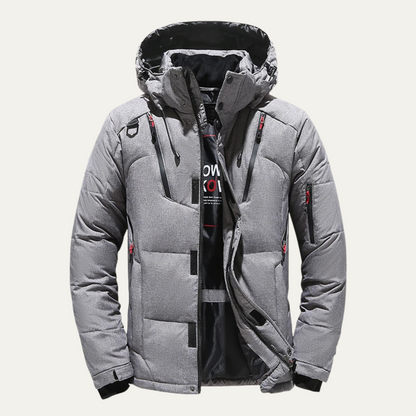 Warm Waterproof Men's Winter Parka Jacket with Hood