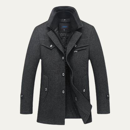 Warm Waterproof Men's Wool Winter Jacket