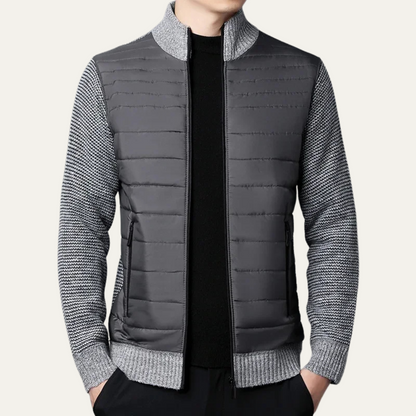 Warm Padded Men's Zip Up Cardigan Jacket