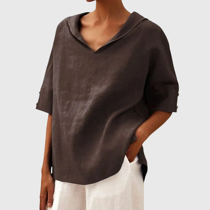 Women's Classic White Button Blouse