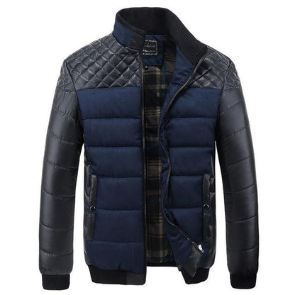 Warm Quilted Puffer Coat with Ribbed Cuffs - Nocini