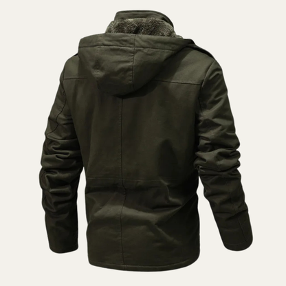 Waterproof Mens Hooded Cargo Parka with Extra Pockets