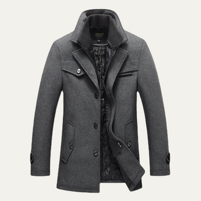 Warm Waterproof Men's Wool Winter Jacket