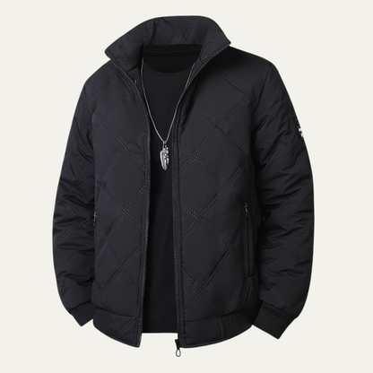 Thick Insulated Quilted Men's Winter Fleece Jacket